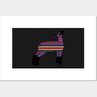 Serape Market Wether Lamb Silhouette 1 - NOT FOR RESALE WITHOUT PERMISSION Posters and Art